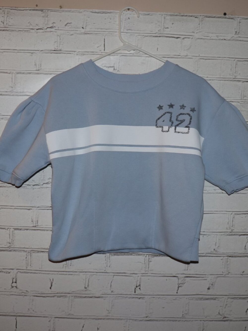 💙 BDG Light Blue Cropped Sweater · Medium